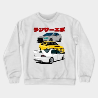 Mitsubishi Lancer Evolution Generation Crewneck Sweatshirt